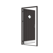 Inward opening flush door